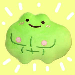 Muscle Frog Friend Pillow