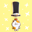 Load image into Gallery viewer, Top Hat/Cowboy Hat Cat Slider Enamel Pin
