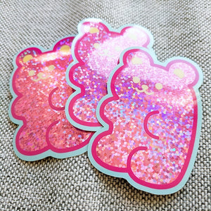 Gummy Bear - Vinyl Glitter Sticker