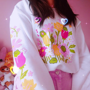 [PREMIUM] Floral Frog Sweatshirt