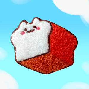 Cat Bread Chenille Sew-On Patch