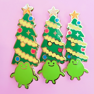 Christmas Tree Frog Enamel Pin