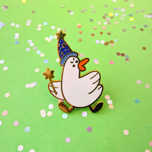 Angry Wizard Duck Enamel Pin