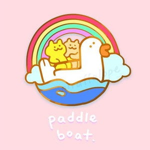 Paddle Boat Enamel Pin