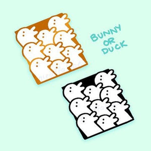 Bunny or Duck Enamel Pin